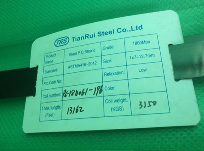 Prestressing Post Tensioning Construction Stressing 12.7mm 15.2mm PC Steel Strand Wire